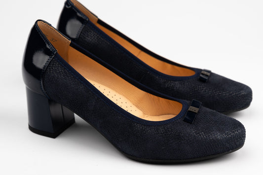 Pantofi damă piele naturală PULSO 1603 Blue Pic XXL