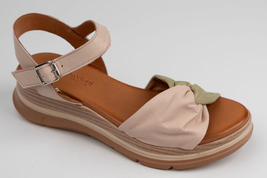 Sandale damă piele naturală ANNA V 2715 Pudra
