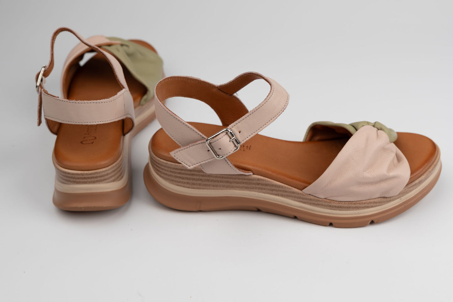 Sandale damă piele naturală ANNA V 2715 Pudra