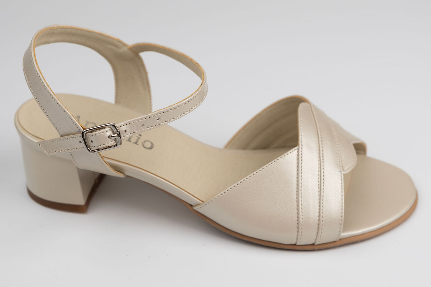 Sandale damă piele naturală ANTONIO 1669 Bej sidef ( 38-42)