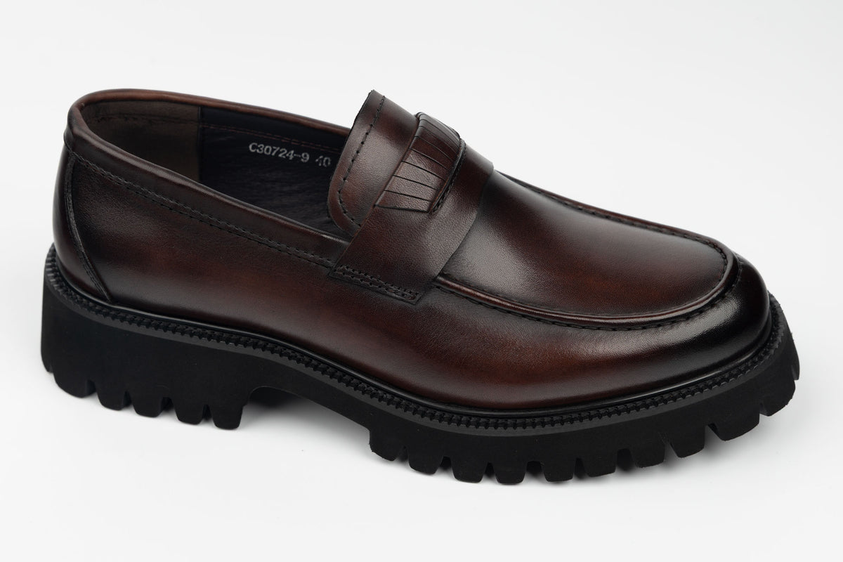 Pantofi bărbați piele naturală 30724-09 Maro (39-45)