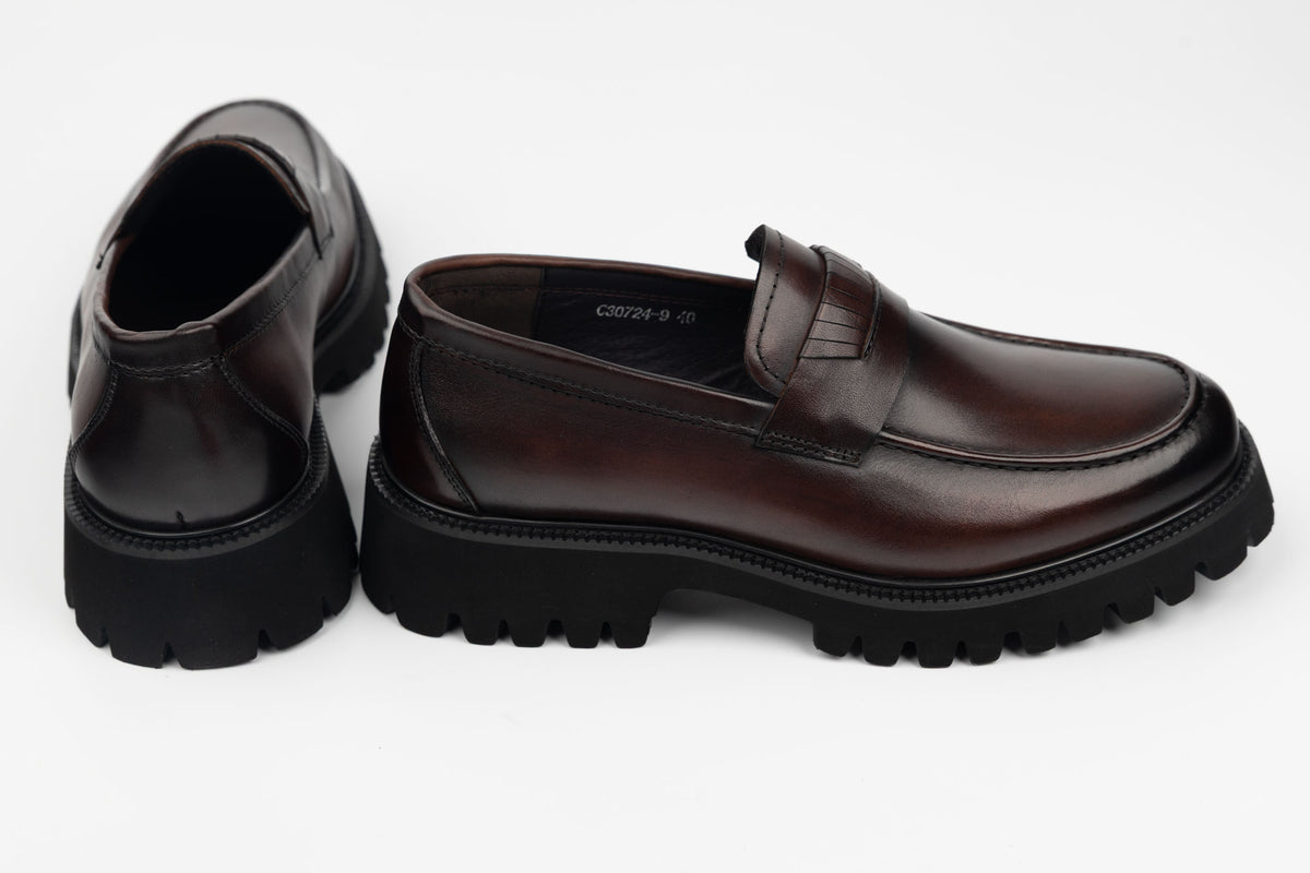 Pantofi bărbați piele naturală 30724-09 Maro (39-45)