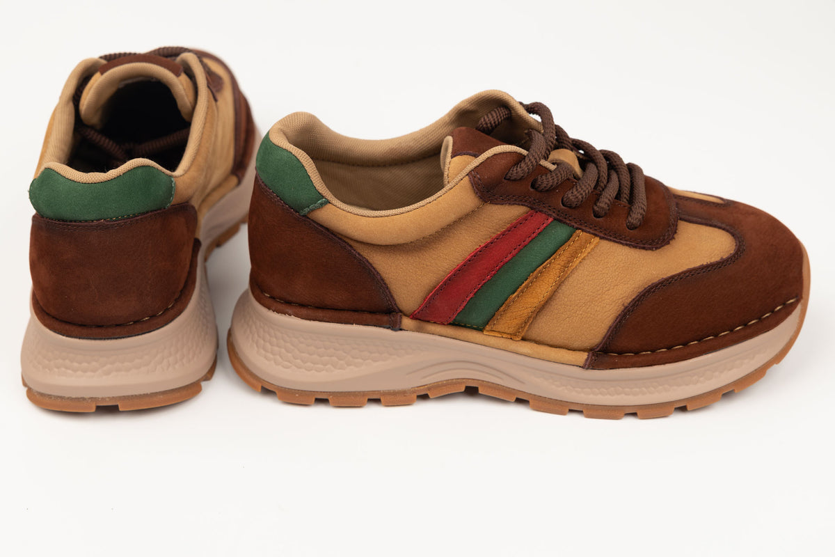 Adidași damă piele naturală FEELING 1136 Maro