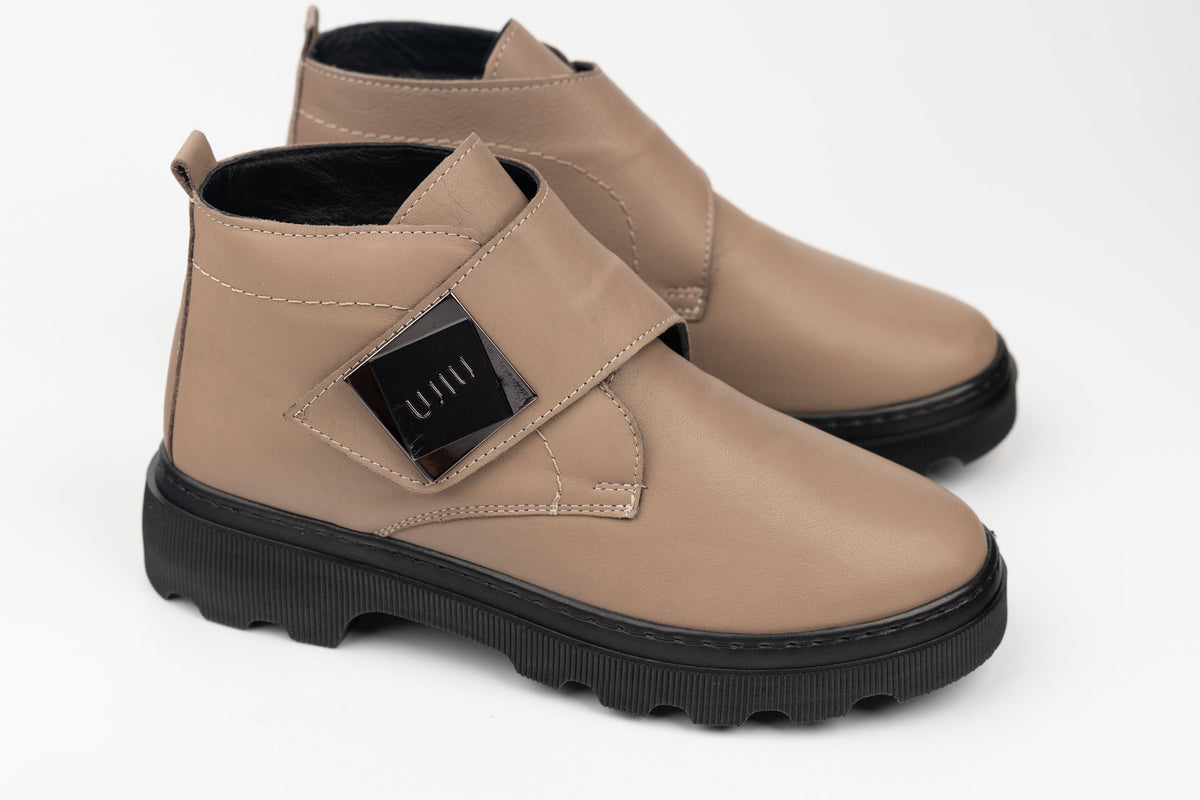 Ghete damă piele naturală DOGATI 011-4041 Bej