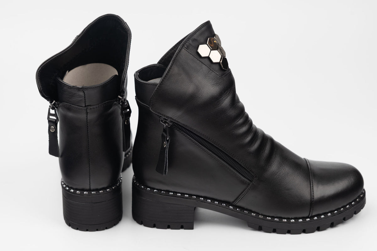 Ghete damă piele naturală DOGATI 164 N box (36-42)