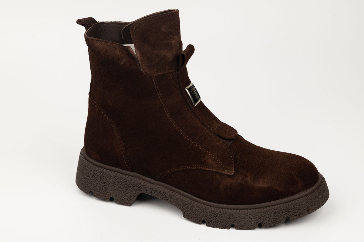 Ghete damă piele naturală DOGATI 091-24129 Cafe vel (36-40)