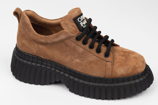 Pantofi damă piele naturală DOGATI 70940 Maro vel