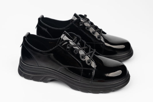 Pantofi damă piele naturală casual sport BETINA 2601-16 N lac ( 220150)
