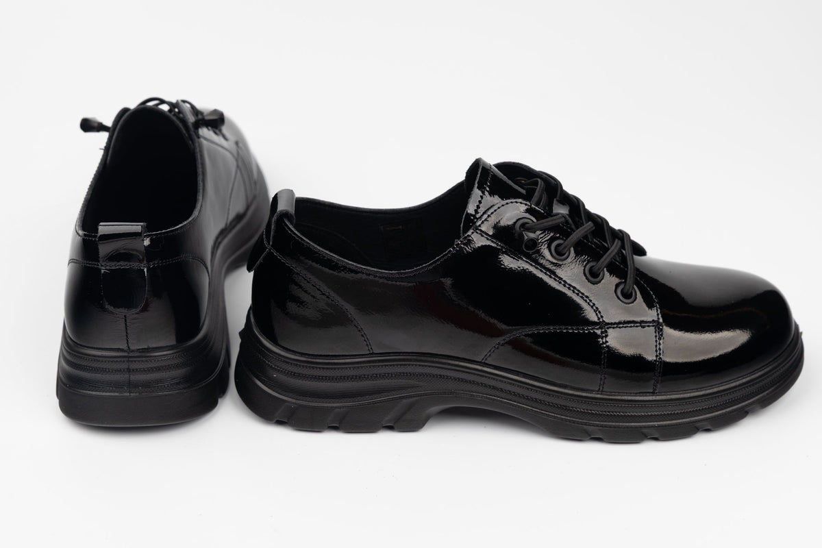 Pantofi damă piele naturală casual sport BETINA 2601-16 N lac ( 220150)