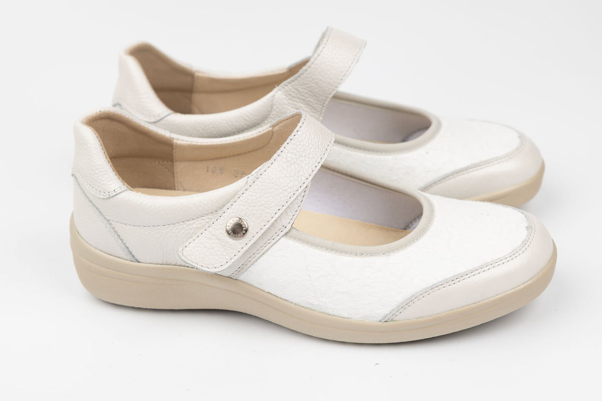Pantofi damă piele naturală MUVICO 106 Alb