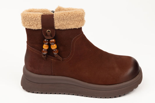 Ghete damă piele naturală FEELING 15201 Maro (35-40)