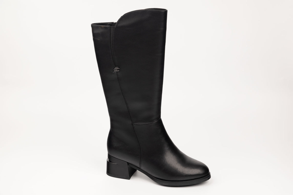 Cizme damă piele naturală BETINA 2562 N box ( pulpe groase) 38-42