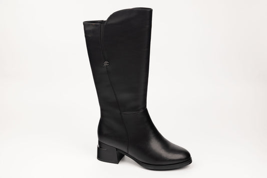 Cizme damă piele naturală BETINA 2562 N box ( pulpe groase) 38-42
