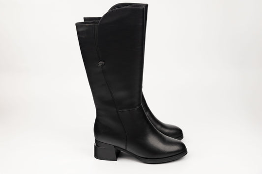 Cizme damă piele naturală BETINA 2562 N box ( pulpe groase) 38-42
