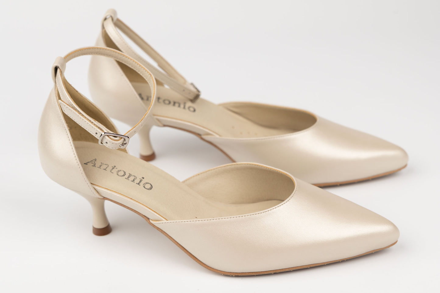 Pantofi damă piele naturală ANTONIO 2176 Bej sidef