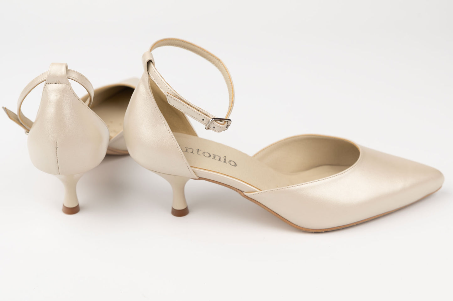 Pantofi damă piele naturală ANTONIO 2176 Bej sidef