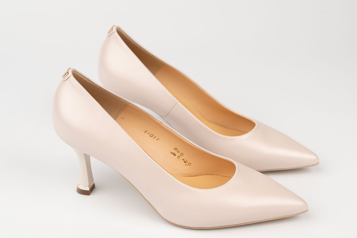 Pantofi damă piele naturală SALA 21017 Bej Box 36-41