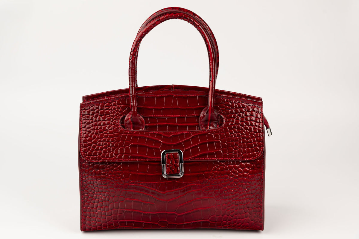 Geantă damă piele naturală FENIX FASHION 9825 Roșu