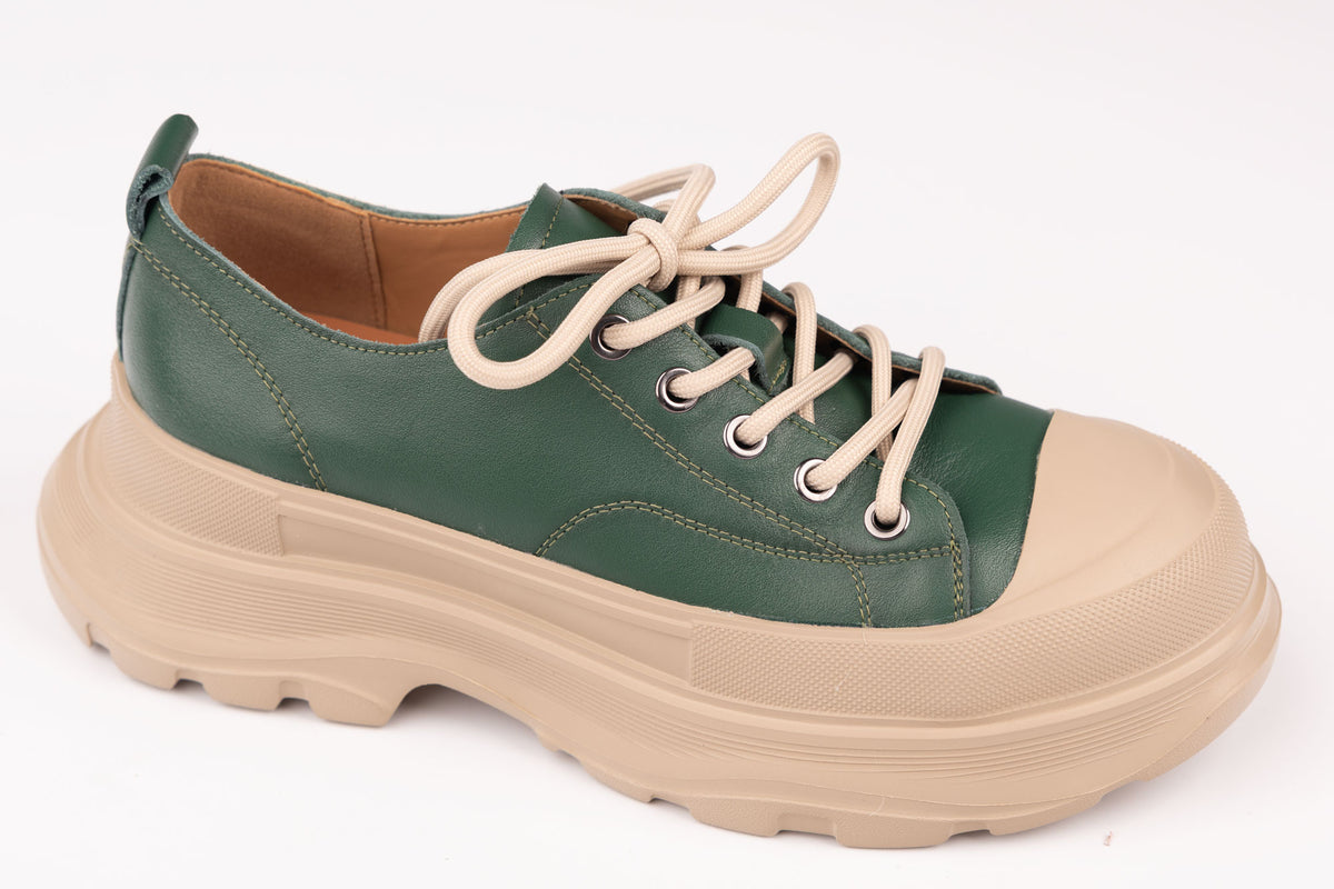 Pantofi damă piele naturală FRANCO GERARDO 6805 Verde