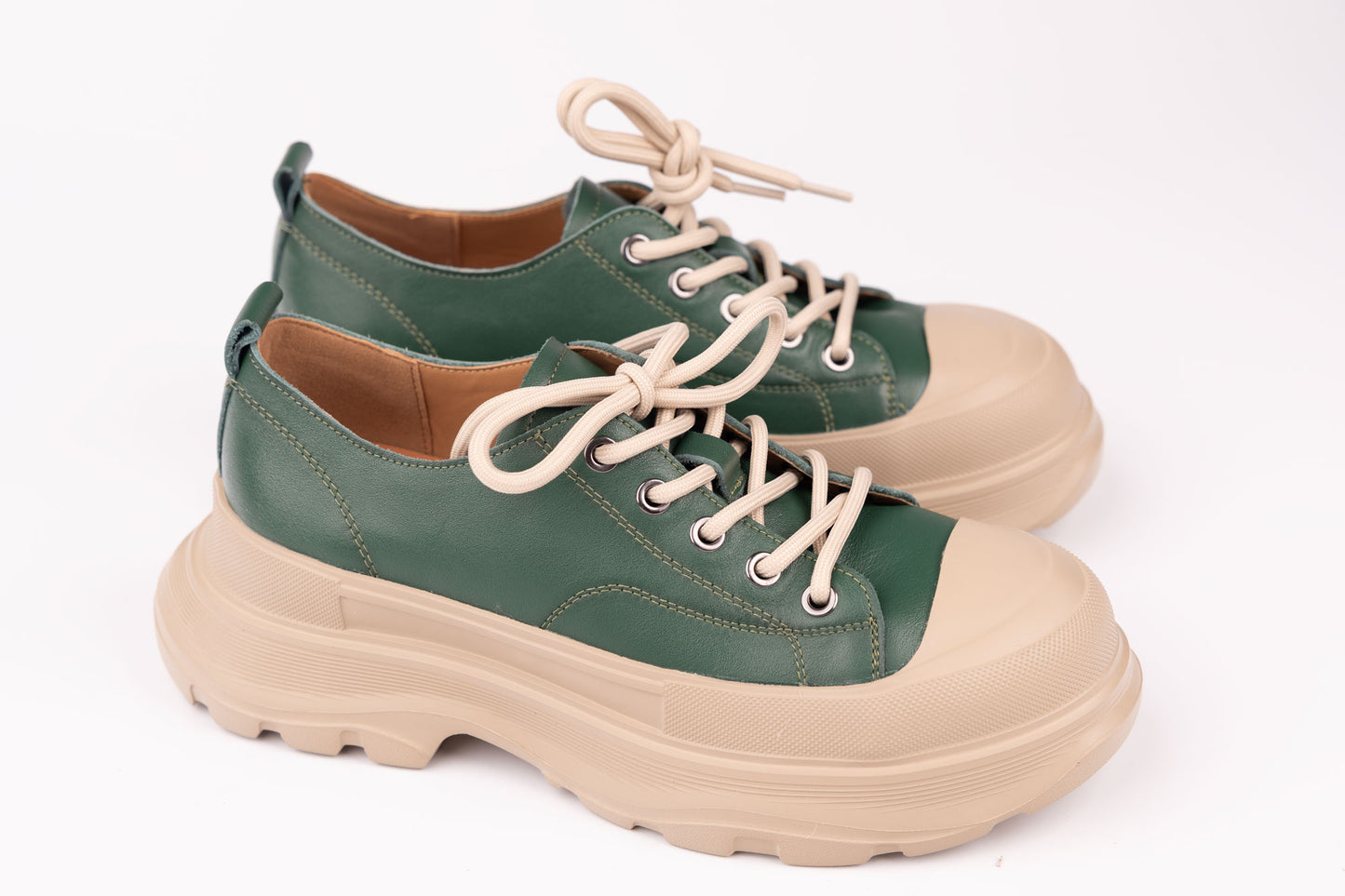 Pantofi damă piele naturală FRANCO GERARDO 6805 Verde