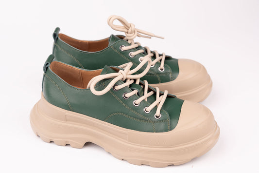 Pantofi damă piele naturală FRANCO GERARDO 6805 Verde