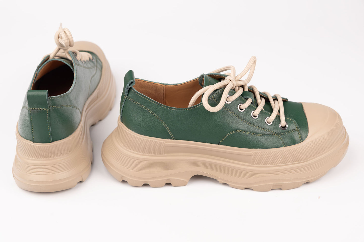 Pantofi damă piele naturală FRANCO GERARDO 6805 Verde