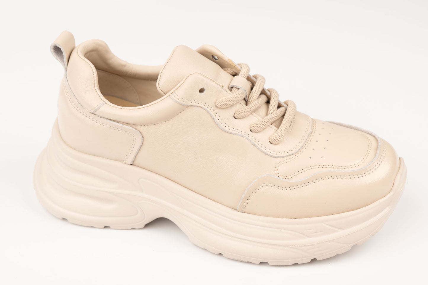 Adidași damă piele naturală FRANCO GERARDO 10786 Crem