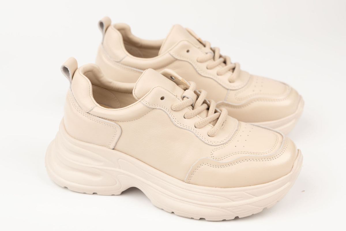 Adidași damă piele naturală FRANCO GERARDO 10786 Crem