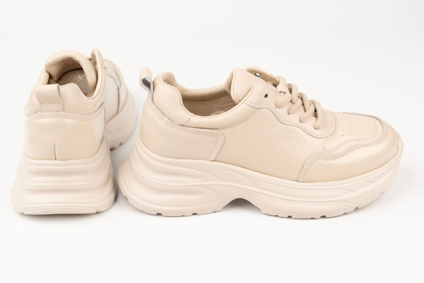 Adidași damă piele naturală FRANCO GERARDO 10786 Crem