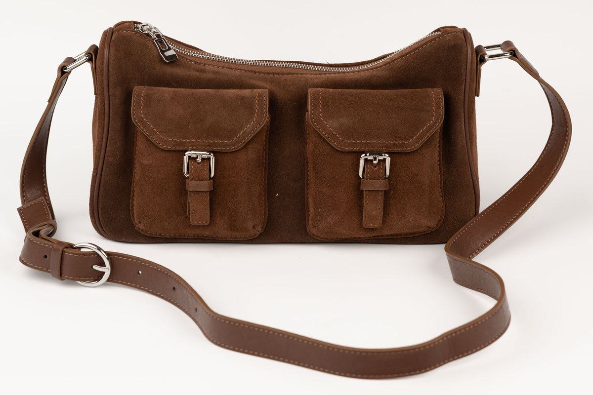 Geanta din piele naturală FENIX FASHION 6075 Camel