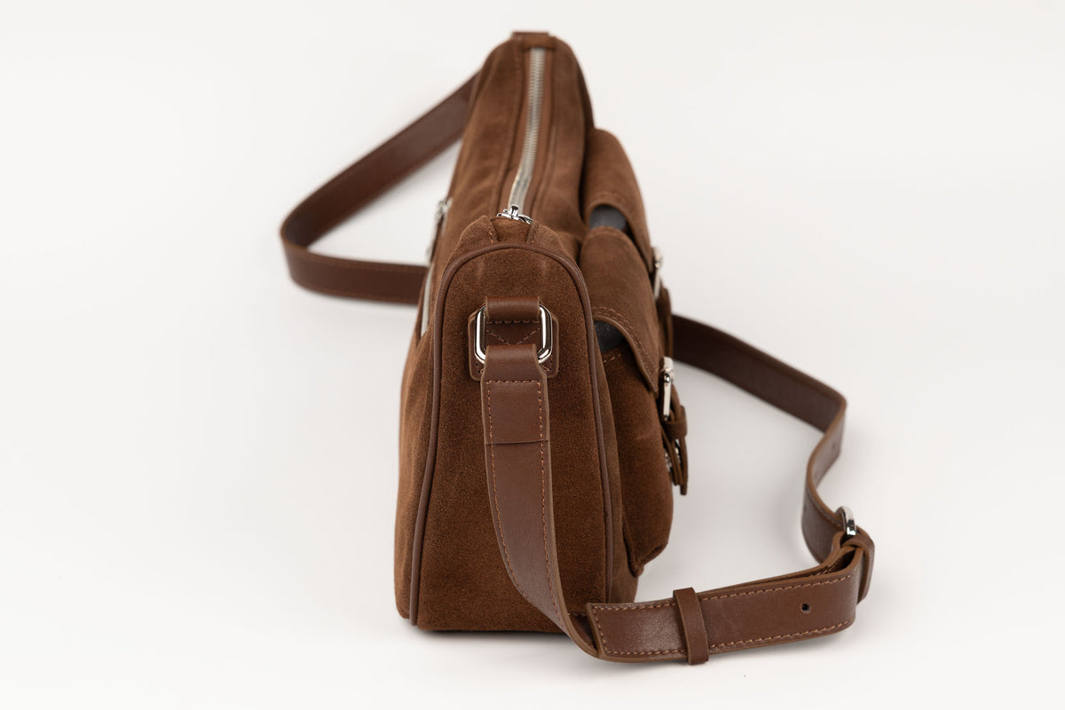 Geanta din piele naturală FENIX FASHION 6075 Camel
