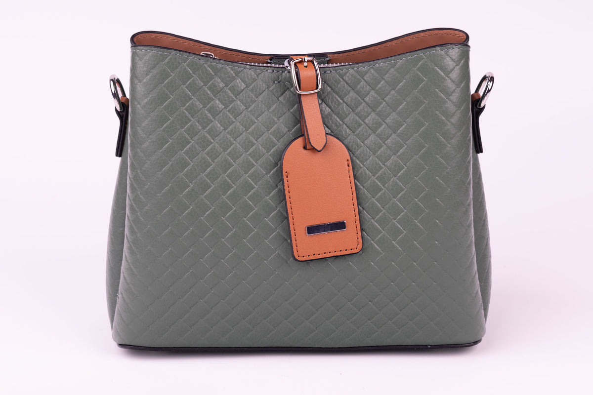 Geanta din piele naturală FENIX FASHION 8727 Grey