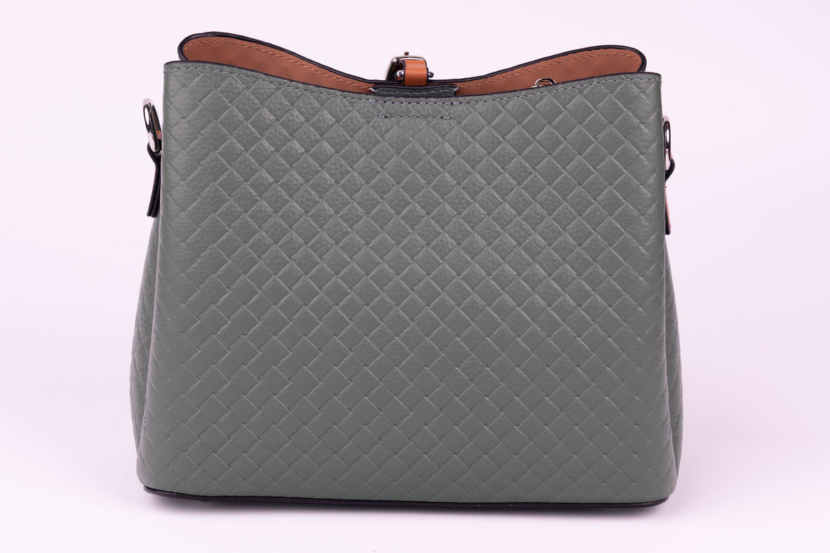 Geanta din piele naturală FENIX FASHION 8727 Grey
