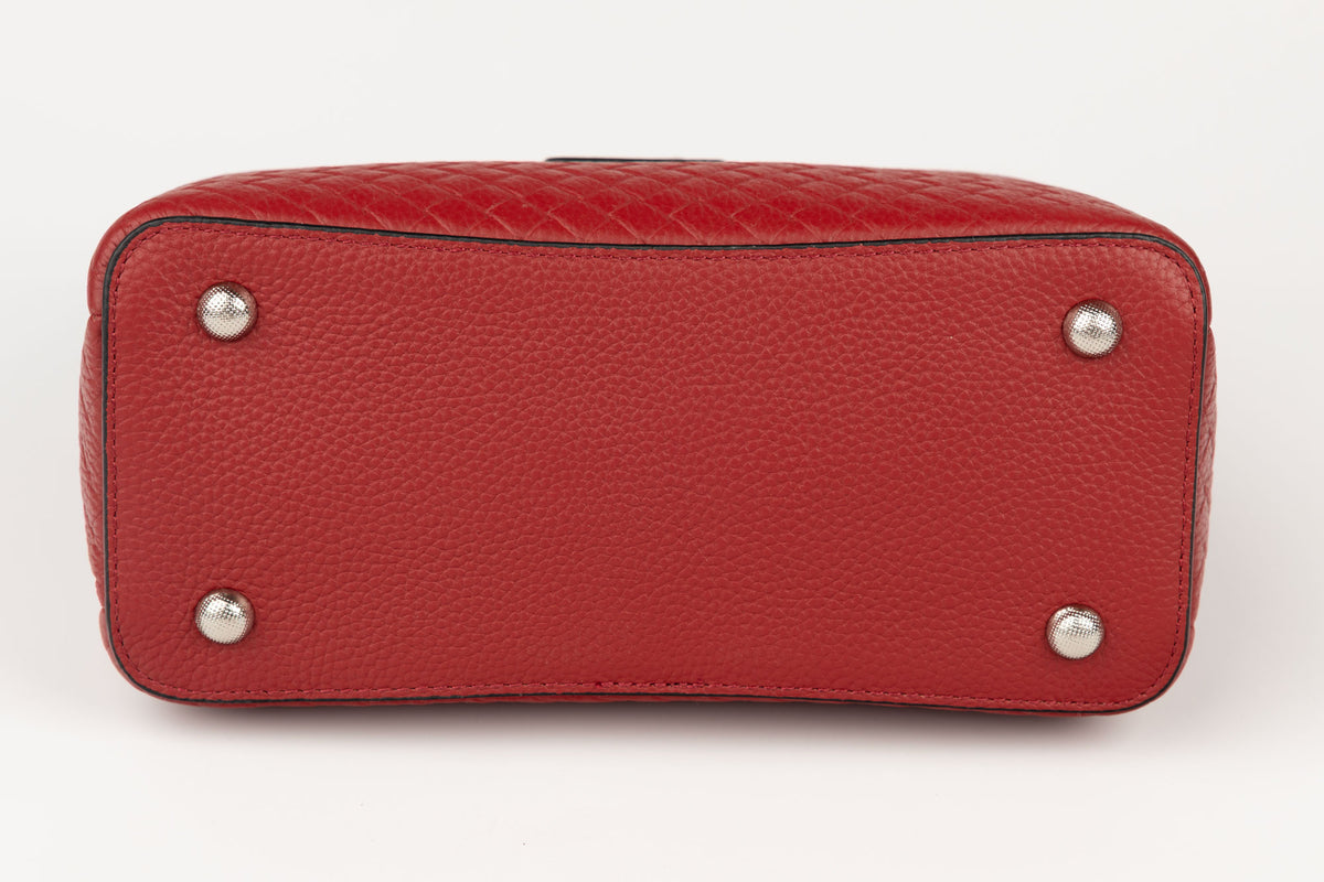 Geanta din piele naturală FENIX FASHION 8727 Rosu