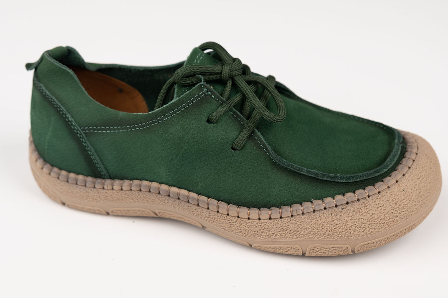 Pantofi din piele naturală barefoot FORMAZIONE 5169 Verde