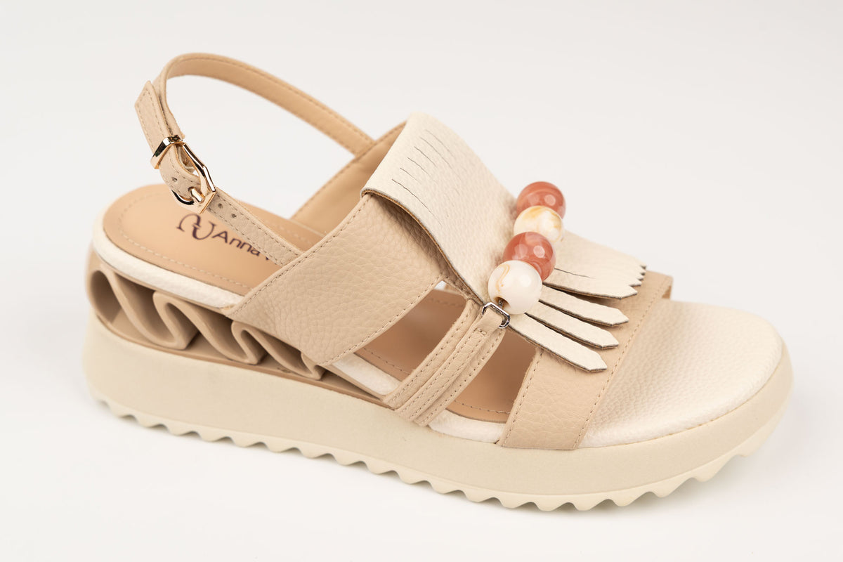 Sandale damă piele naturală ANNA V 909-824 Bej
