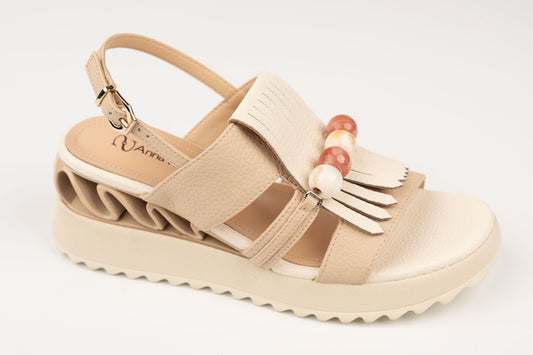 Sandale damă piele naturală ANNA V 909-824 Bej
