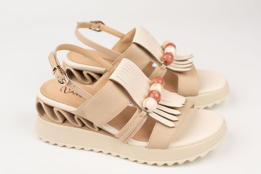Sandale damă piele naturală ANNA V 909-824 Bej