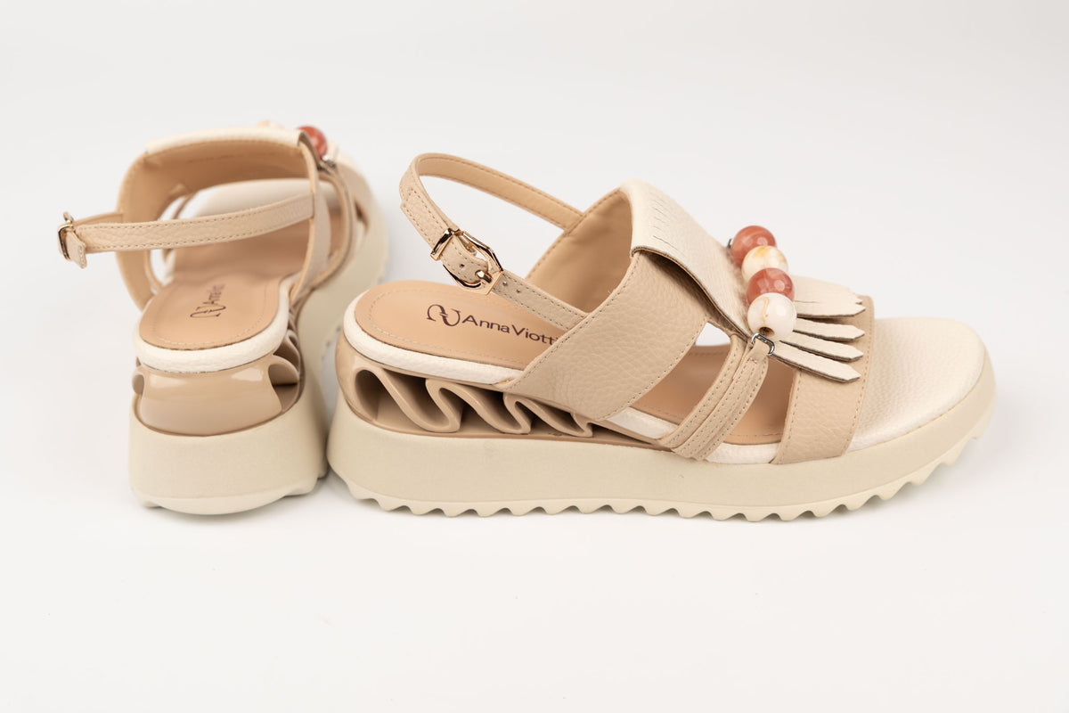 Sandale damă piele naturală ANNA V 909-824 Bej