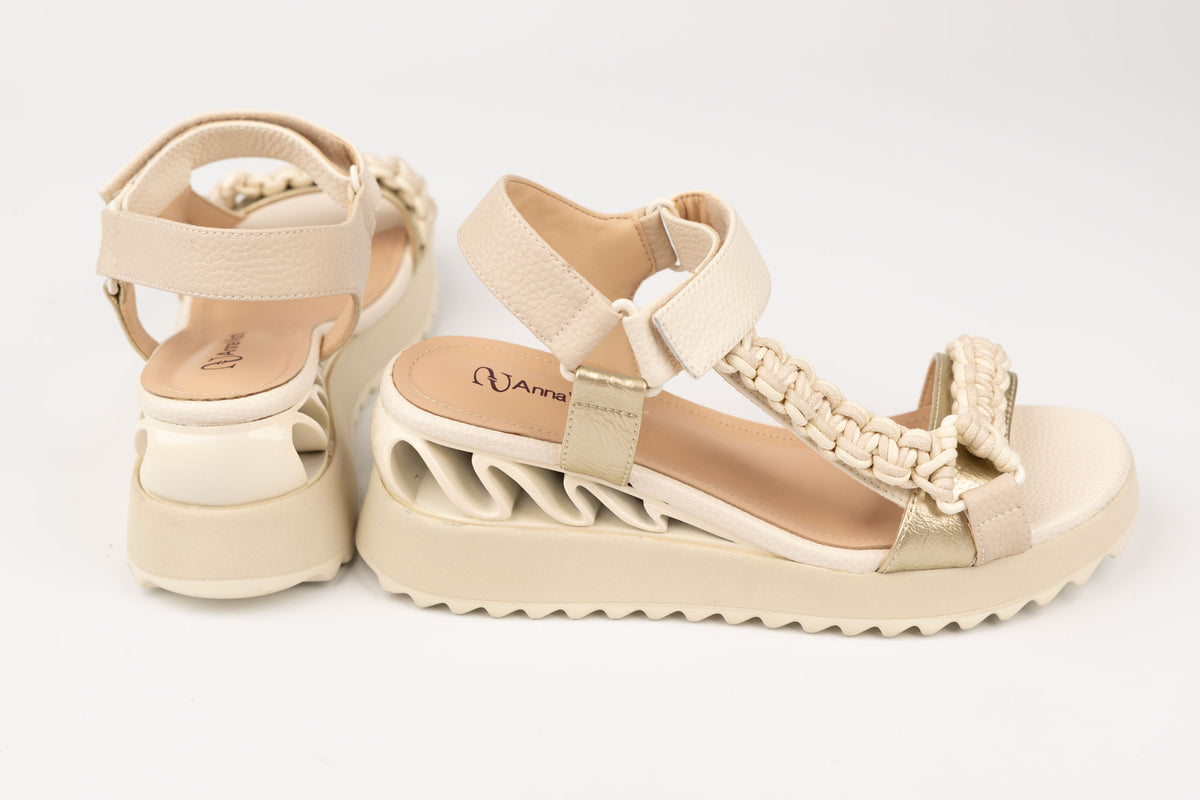 Sandale damă piele naturală ANNA V 909-38 Bej AU