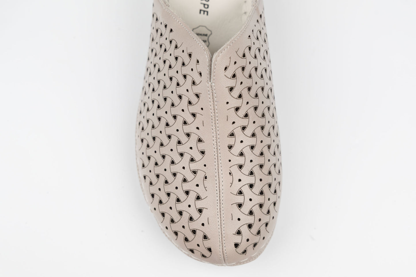 Saboți damă piele naturală BETINA 71305-1 Taupe XXL