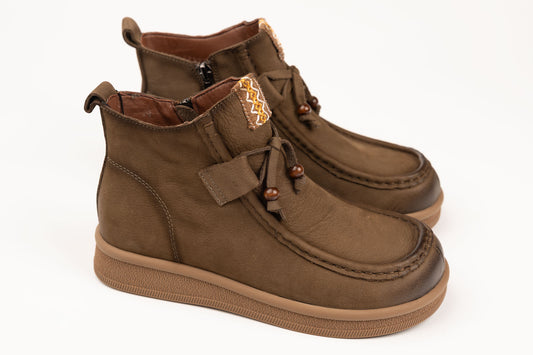 Ghete damă piele naturală FRANCO GERARDO 5782 Green
