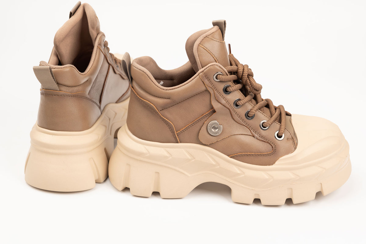 Ghete damă piele naturală FRANCO GERARDO 5020 Khaki