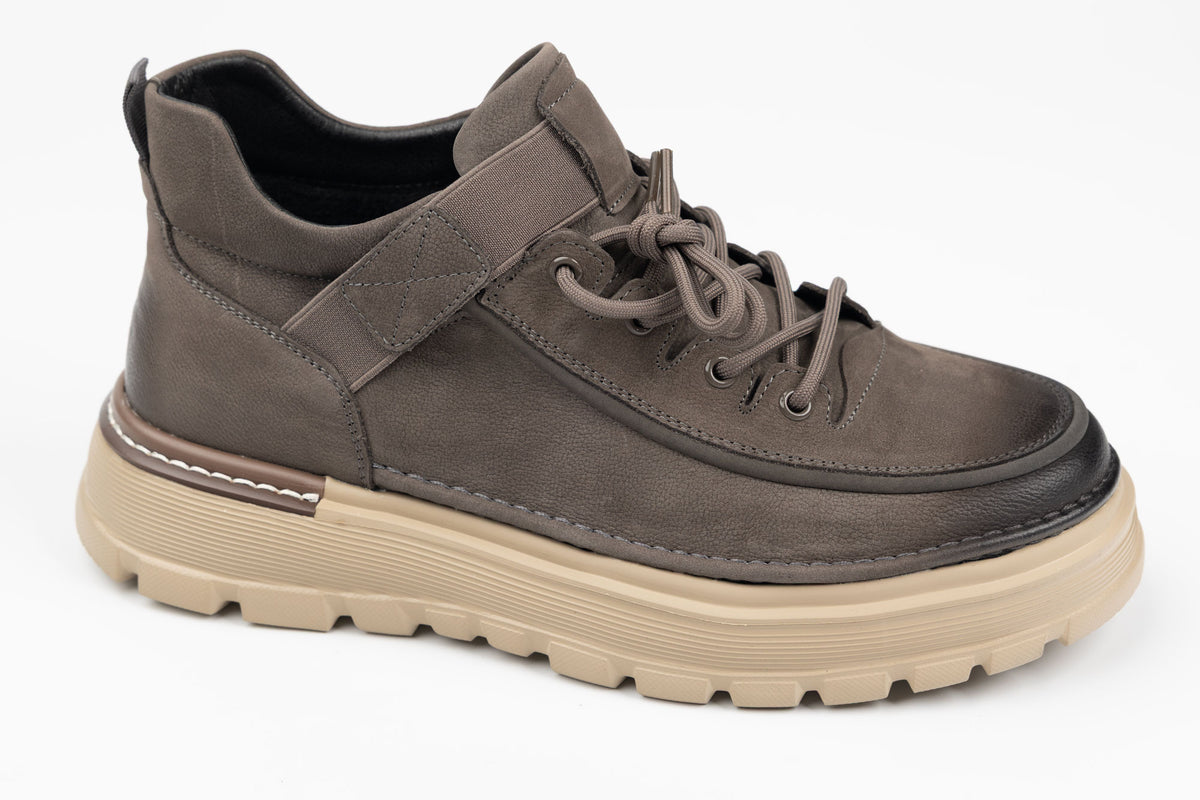 Ghete bărbați piele naturală MELS R-0281 Grey vel