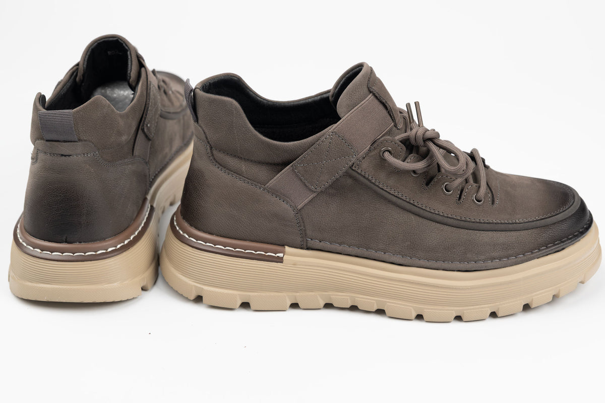 Ghete bărbați piele naturală MELS R-0281 Grey vel