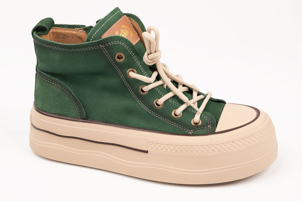 Ghete damă piele naturală FRANCO GERARDO 65389 Verde (36-40)