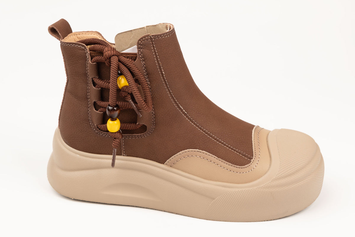 Ghete damă piele naturală FRANCO GERARDO X-5019 Maro