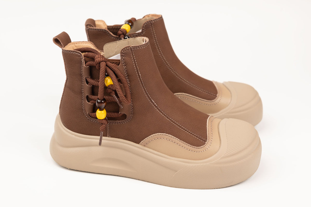 Ghete damă piele naturală FRANCO GERARDO X-5019 Maro