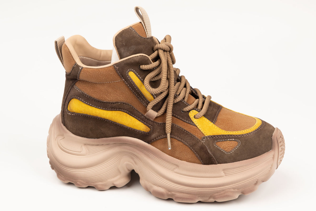 Ghete damă FRANCO GERARDO din piele naturală 8597 Khaki Galben36-42