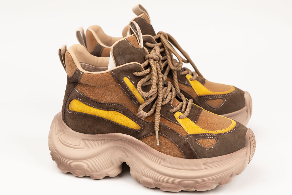 Ghete damă FRANCO GERARDO din piele naturală 8597 Khaki Galben36-42